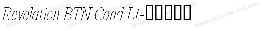 Revelation BTN Cond Lt字体转换